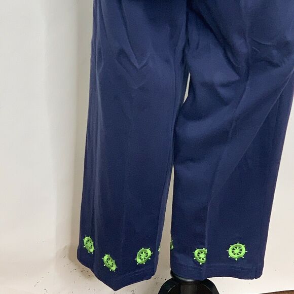 Quaker Factory Navy Blue Sailor Capri Set Size S - Picture 4 of 10